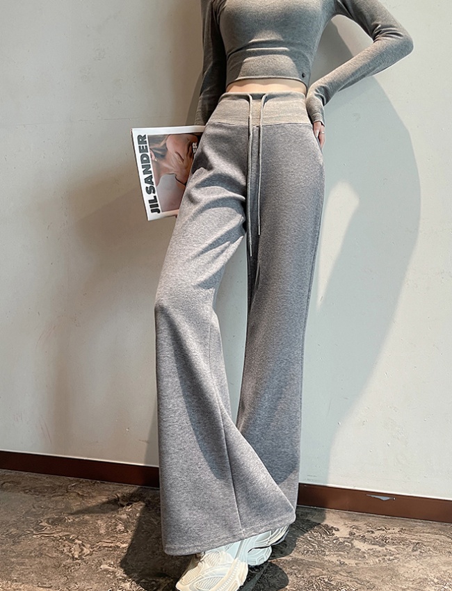 All-match cashmere pants Casual sports wide leg pants for women