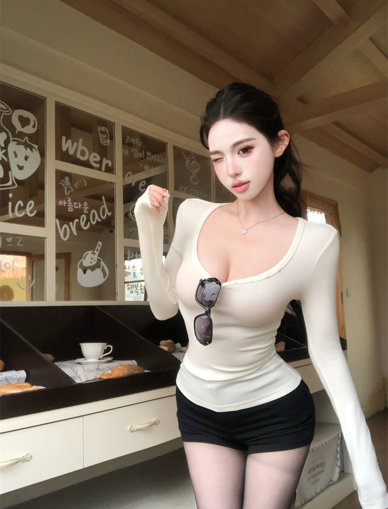 Slim T-shirt bottoming shirt for women