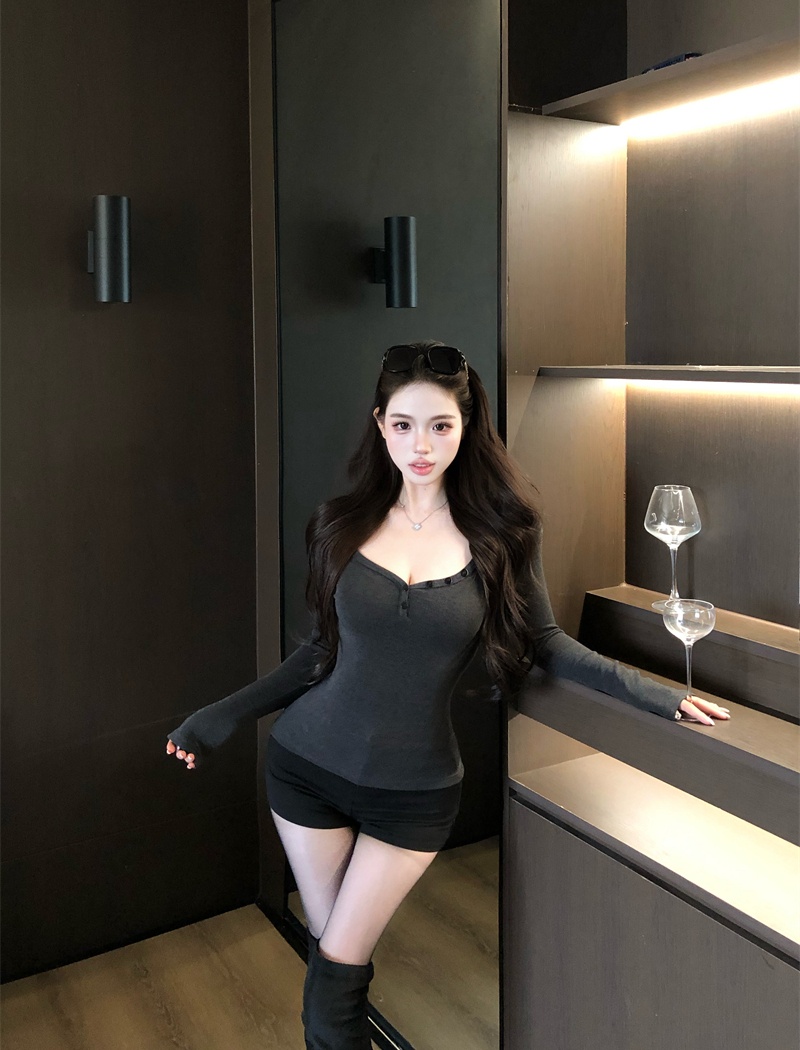Slim T-shirt bottoming shirt for women