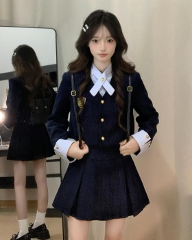 Autumn and winter chanelstyle dress a set for women