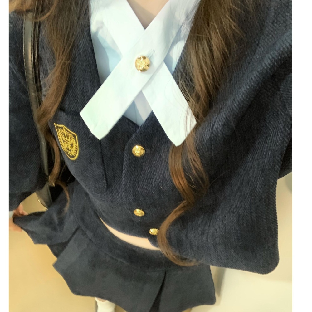 Autumn and winter chanelstyle dress a set for women