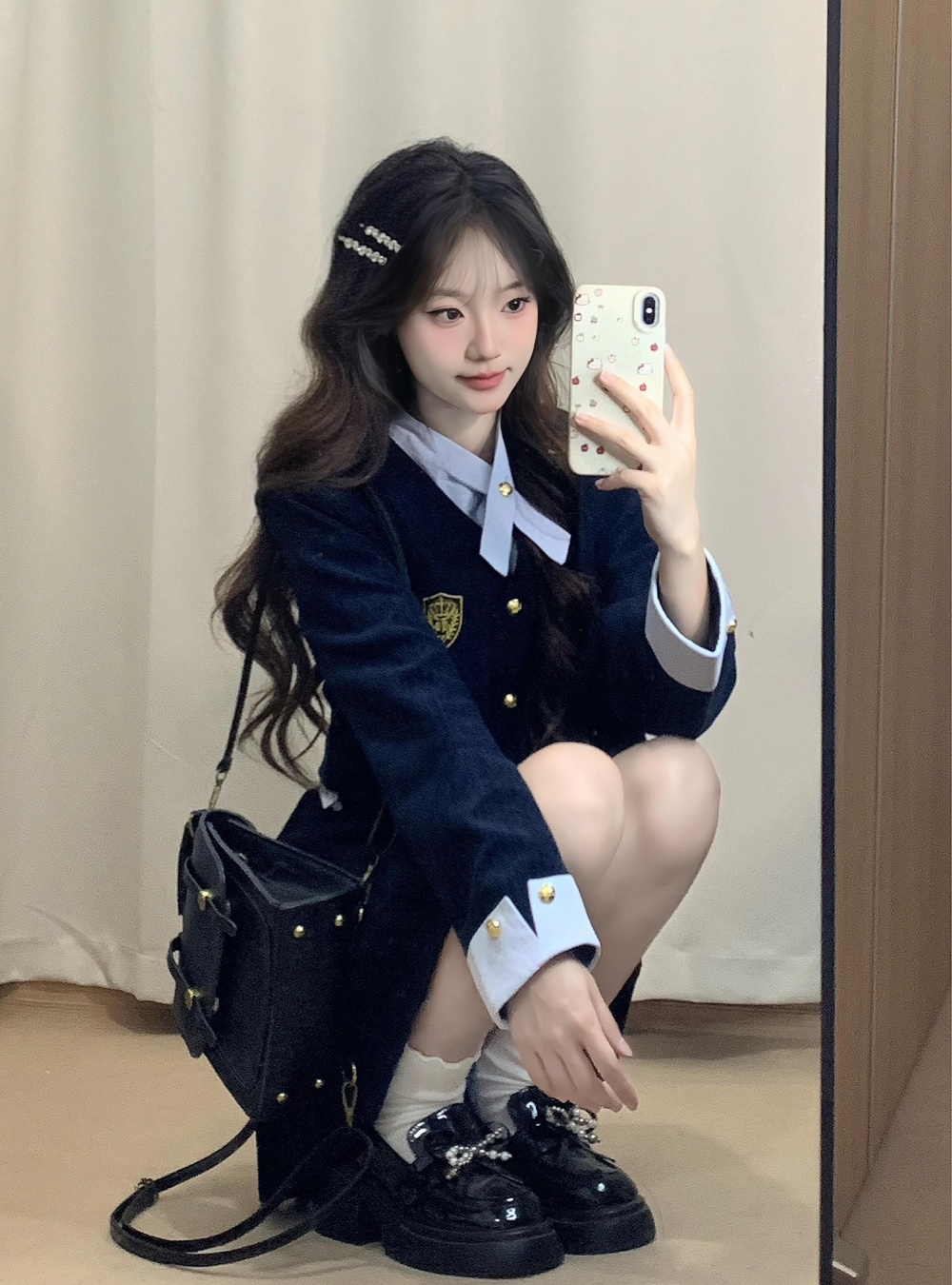 Autumn and winter chanelstyle dress a set for women