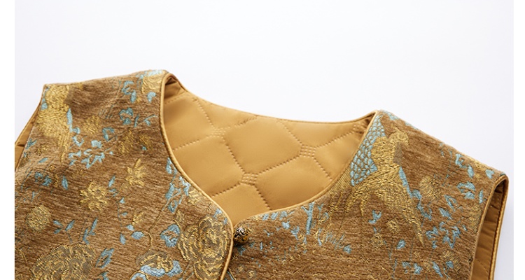 Removable dress plus cotton waistcoat 2pcs set for women