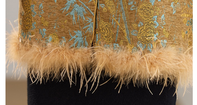 Removable dress plus cotton waistcoat 2pcs set for women