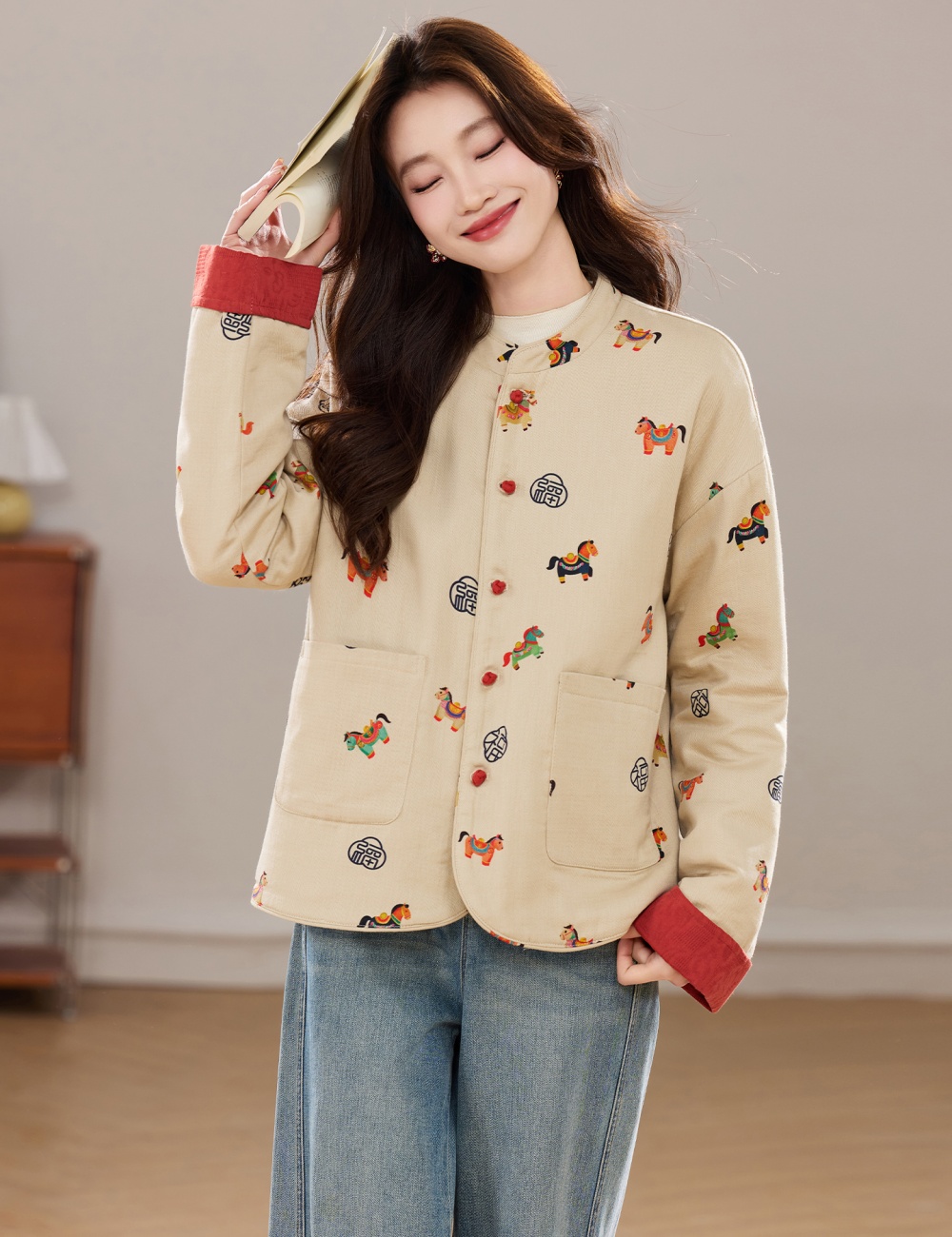Western style coat winter cotton coat for women