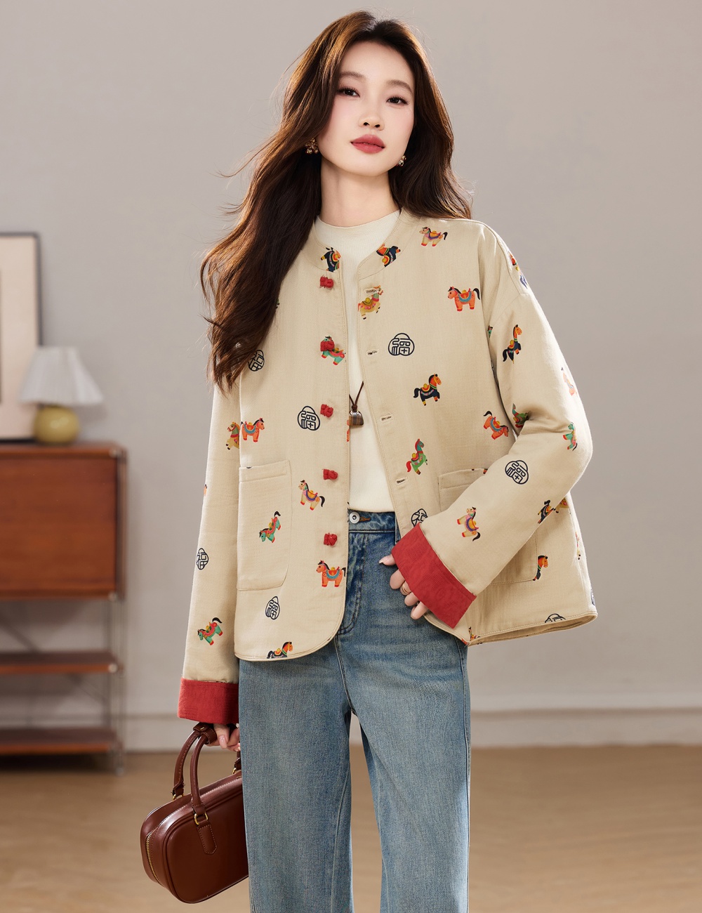 Western style coat winter cotton coat for women