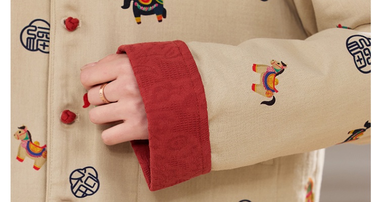 Western style coat winter cotton coat for women