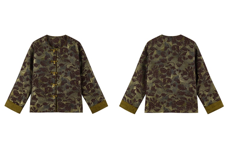 Winter round neck cotton coat thick loose coat for women