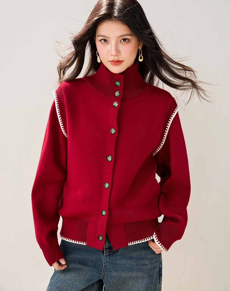 All-match Korean style sweater simple cardigan