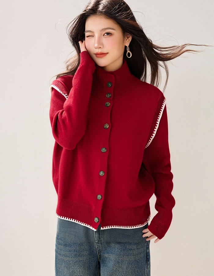 All-match Korean style sweater simple cardigan