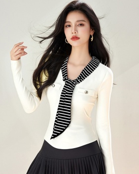 Korean style long sleeve sweater temperament scarves for women