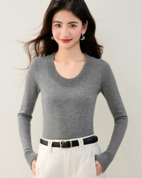 Round neck pullover autumn and winter long sleeve tops