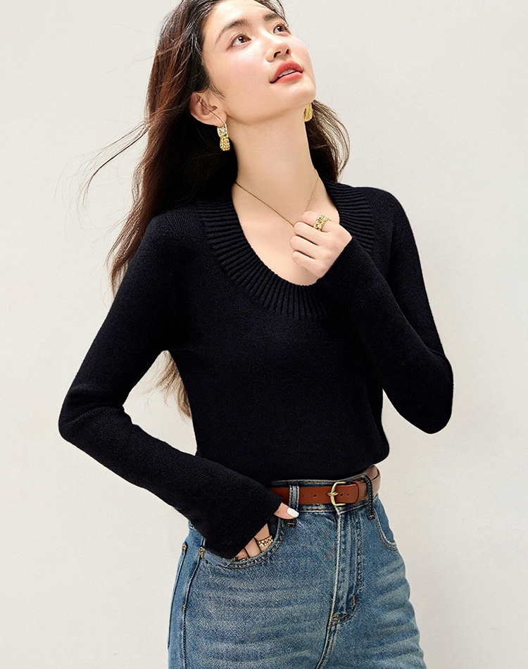Round neck pullover autumn and winter long sleeve tops
