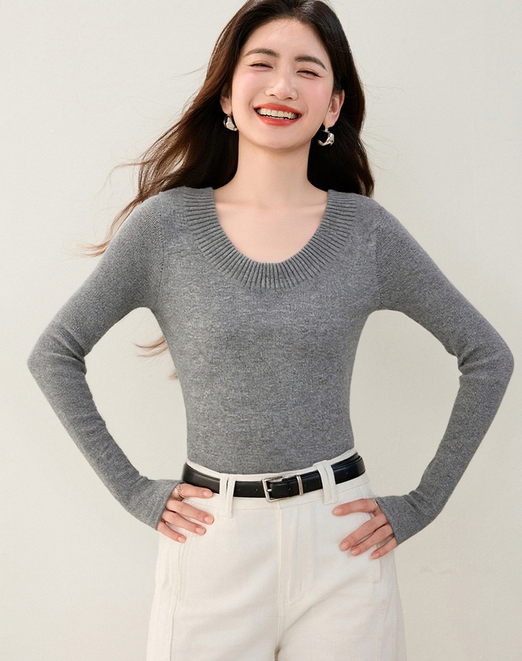 Round neck pullover autumn and winter long sleeve tops