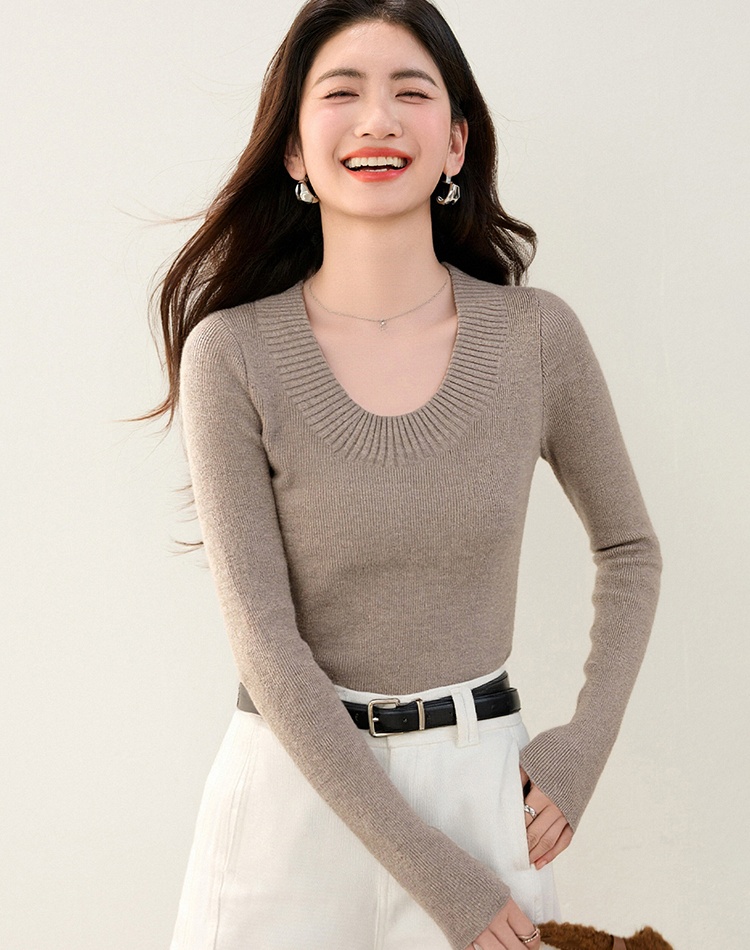 Round neck pullover autumn and winter long sleeve tops
