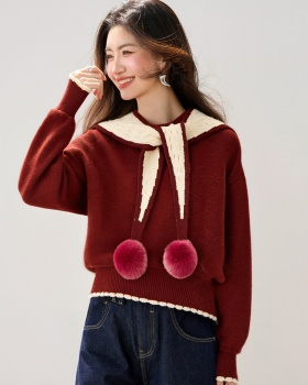 College style autumn sweater show young shawl for women