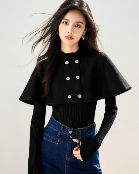 Casual shawl autumn and winter cloak 2pcs set for women