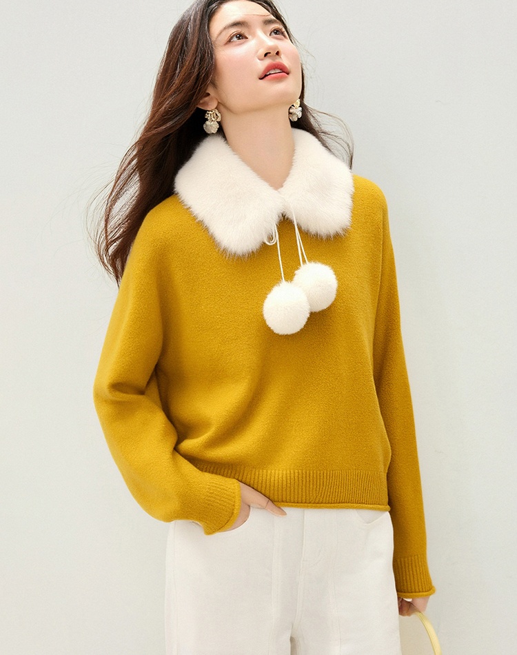 Slim pullover Korean style simple loose round neck sweater