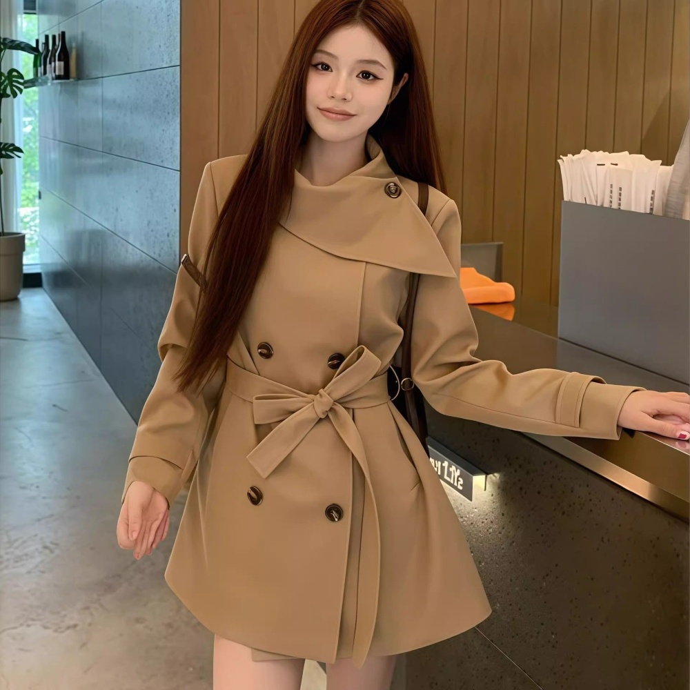 Long thick frenum windbreaker plus cotton winter coat
