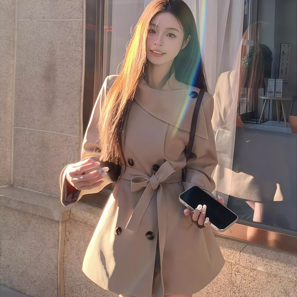 Long thick frenum windbreaker plus cotton winter coat