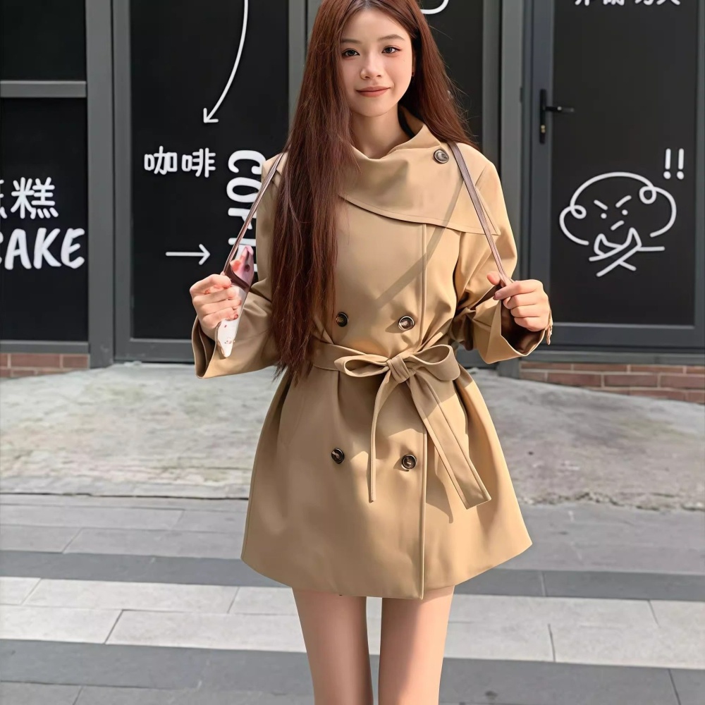 Long thick frenum windbreaker plus cotton winter coat