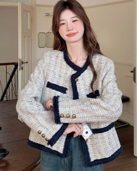 Chanelstyle mixed colors tops temperament coat