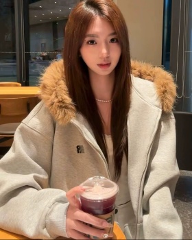 Complex removable cotton pure cotton hoodie for women