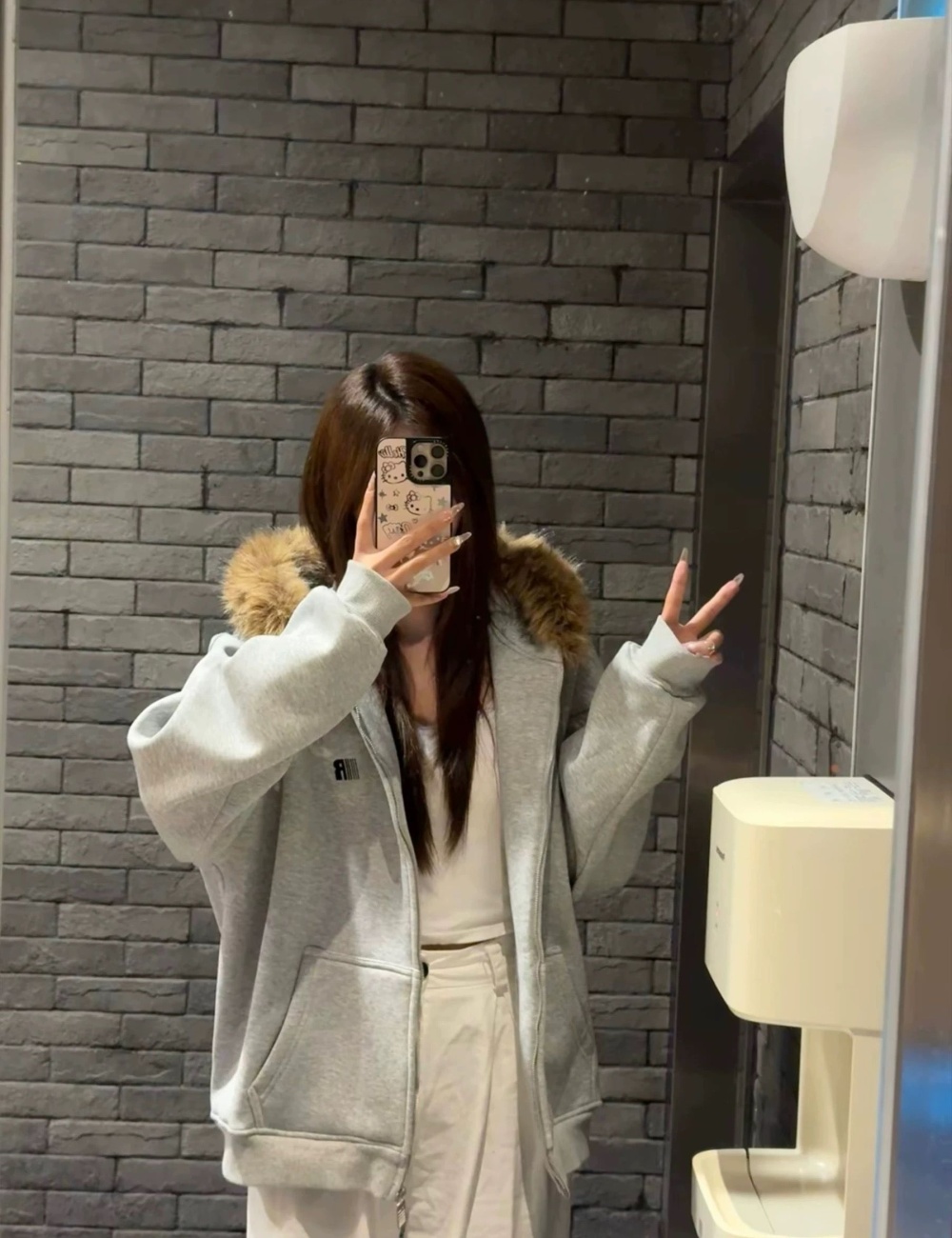 Complex removable cotton pure cotton hoodie for women