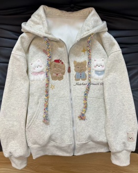 Cotton pure cotton complex hoodie for women