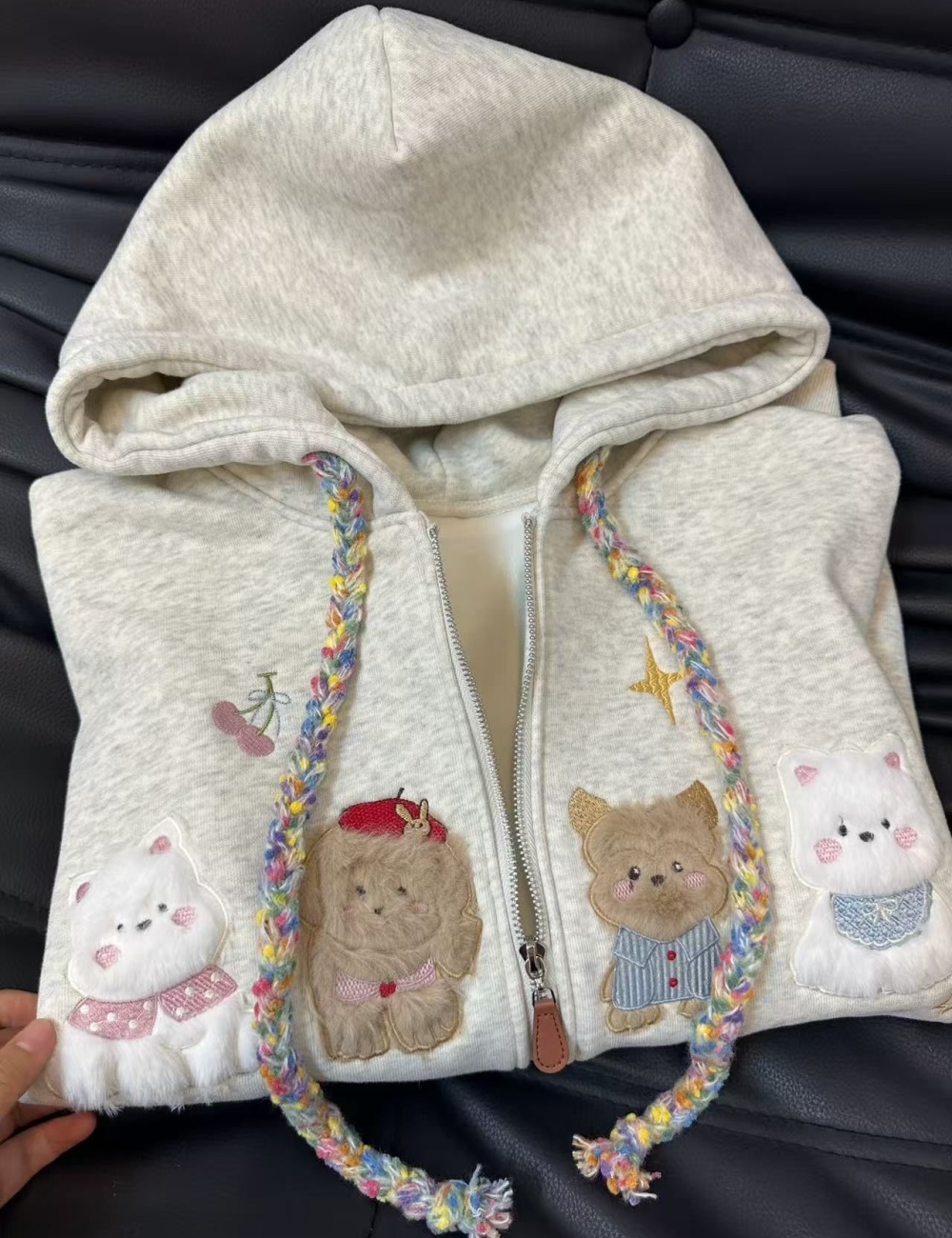 Cotton pure cotton complex hoodie for women