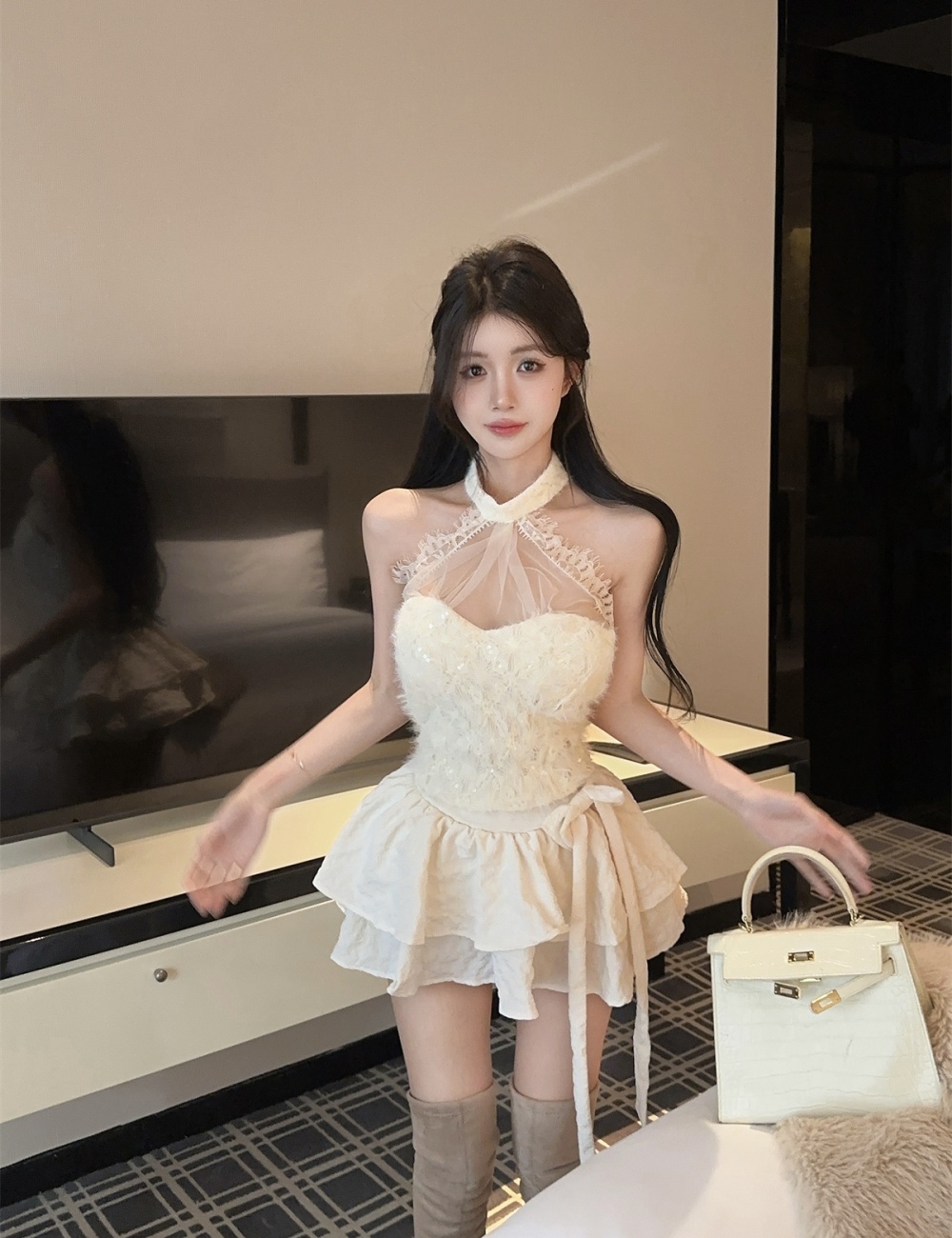 Enticement tops culottes 2pcs set for women