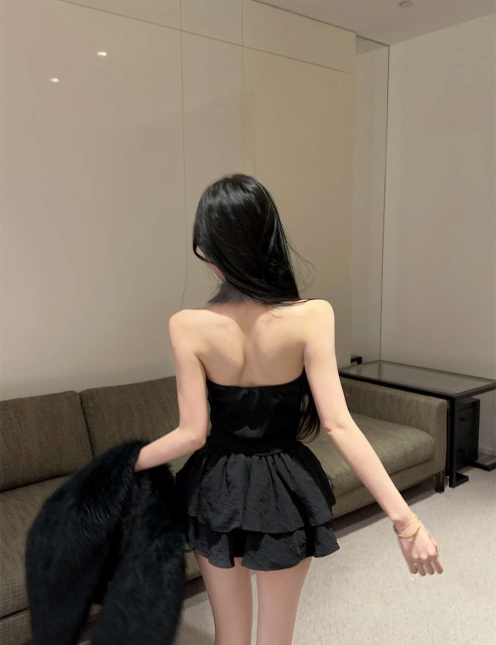 Fluffy bow enticement halter tops