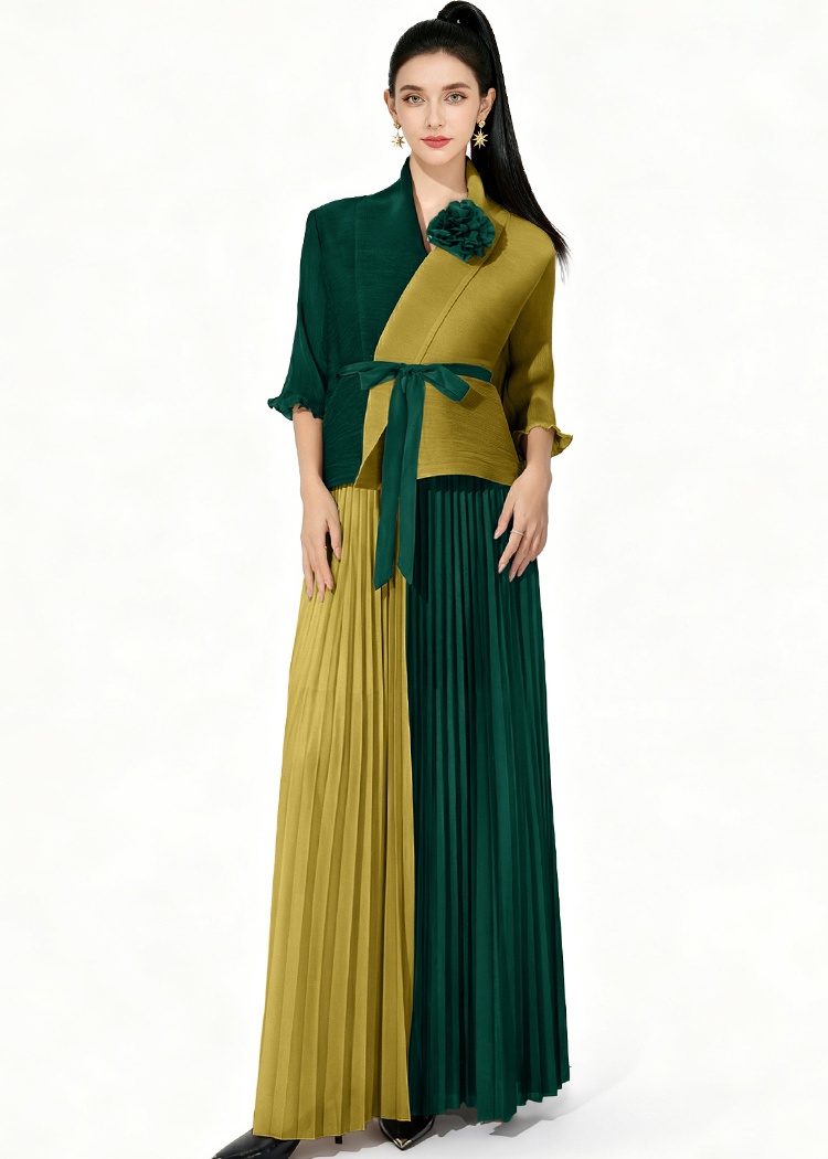 European style frenum long skirt enlarge tops 2pcs set