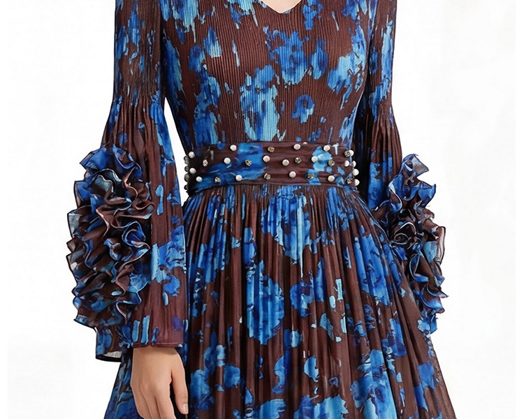 Lotus sleeve loose waist Pleats Please dress