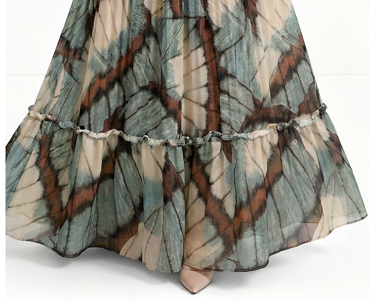 European style long sleeve Pleats Please dress