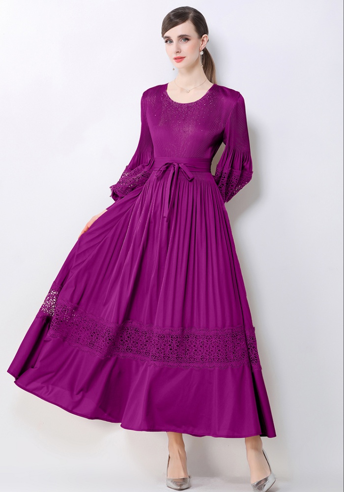 European style enlarge lantern sleeve dress