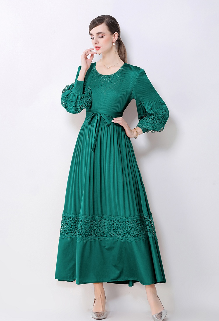 European style enlarge lantern sleeve dress
