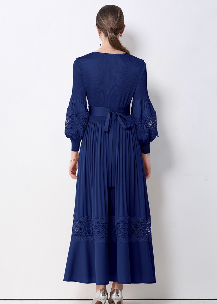 European style enlarge lantern sleeve dress