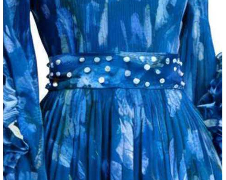 Pleats Please European style lotus sleeve dress