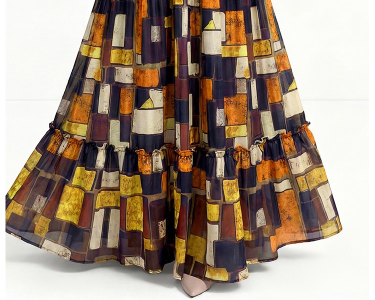 Lotus sleeve enlarge spring and autumn Pleats Please dress