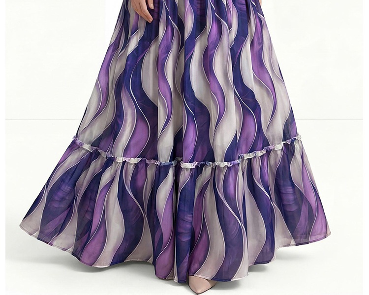 Lotus sleeve European style Pleats Please enlarge dress