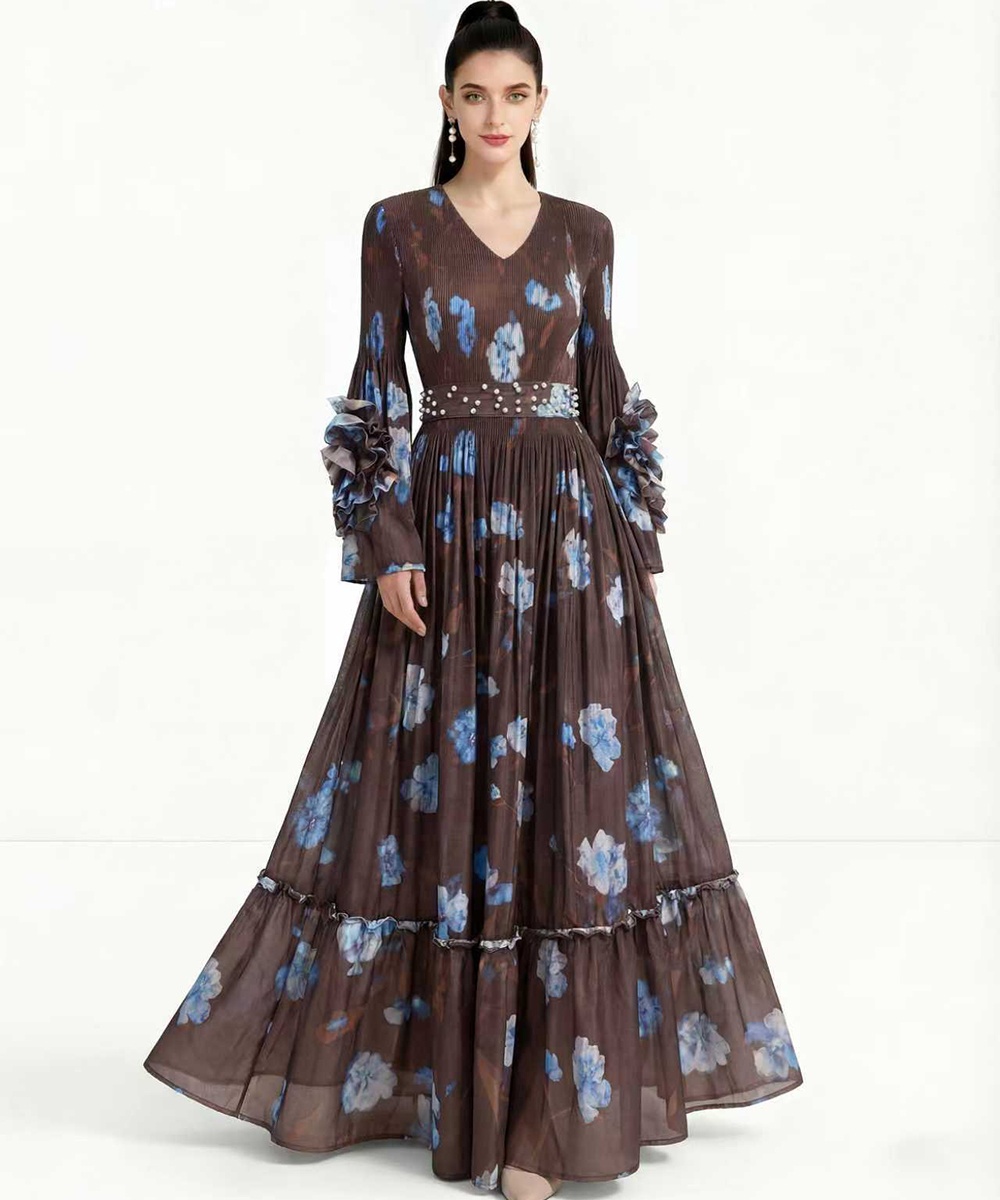 European style Pleats Please enlarge dress