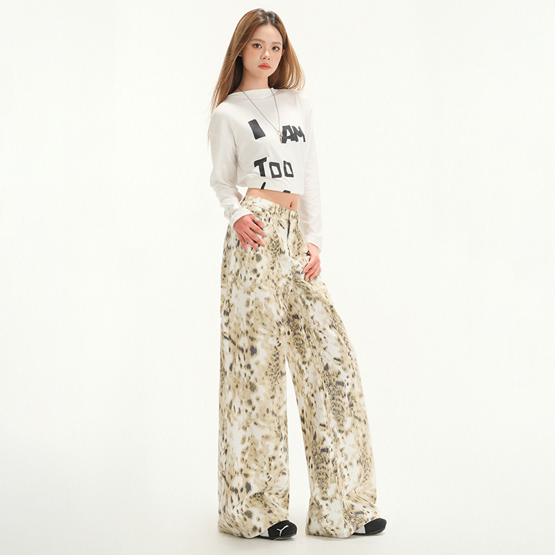 Casual American style long pants loose pants for women