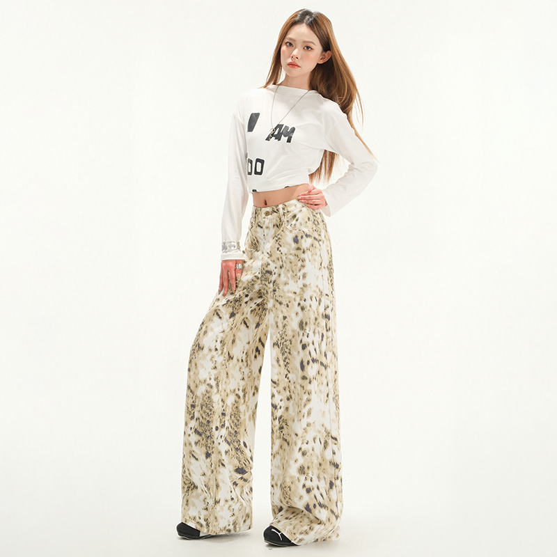 Casual American style long pants loose pants for women