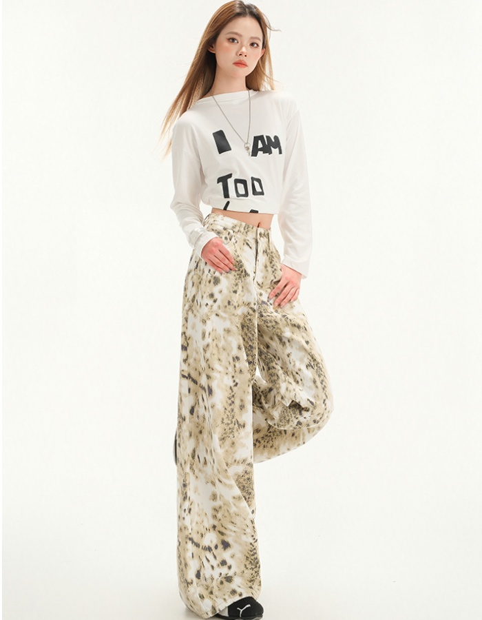 Casual American style long pants loose pants for women