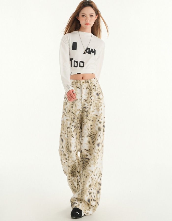 Casual American style long pants loose pants for women