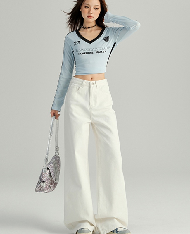 All-match long pants high waist pants for women