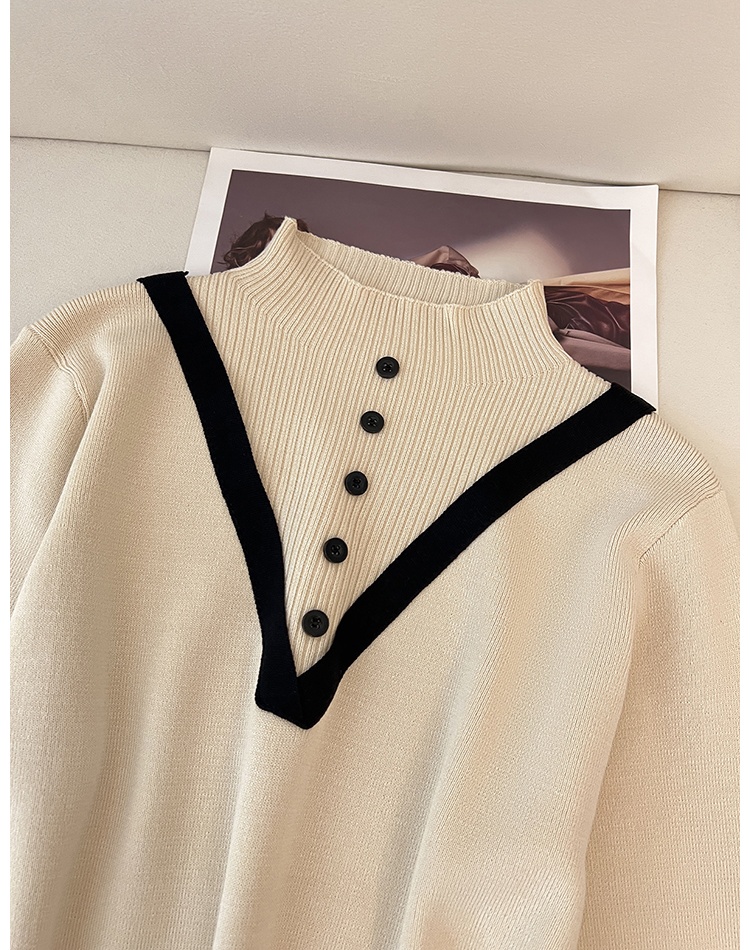 Autumn and winter bottoming shirt V-neck sweater for women