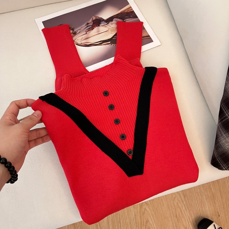 Autumn and winter bottoming shirt V-neck sweater for women