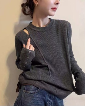 Strapless all-match tops autumn and winter sweater for women